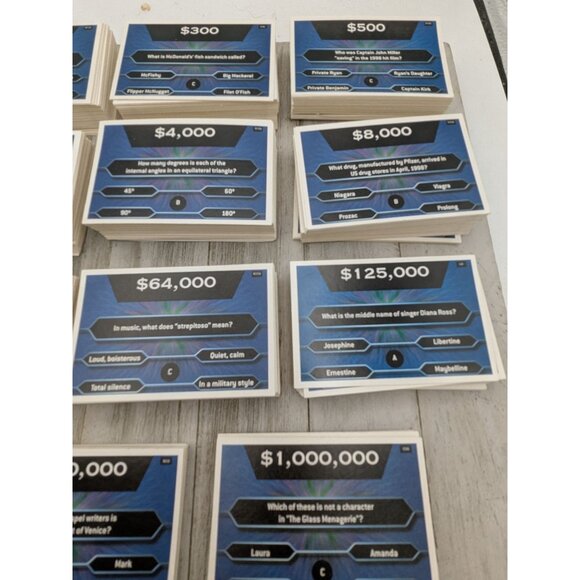 Who Wants To Be A Millionaire Replacement  Trivia Cards Set Of 15 - Picture 7 of 8